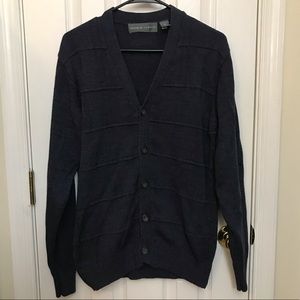 Oscar de la Renta Men’s Sweater Button Medium Grey